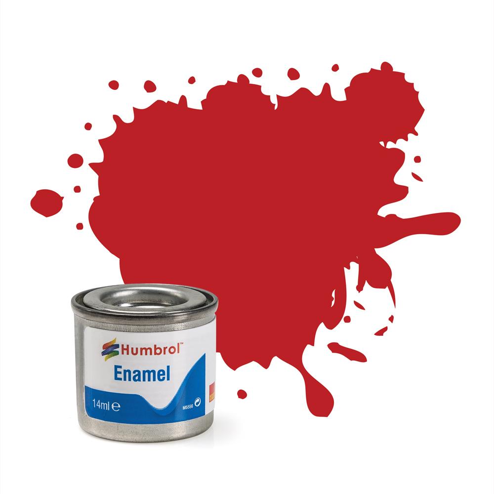 Humbrol Enamel Matt Finish Paint - Scarlet 60 A0655
