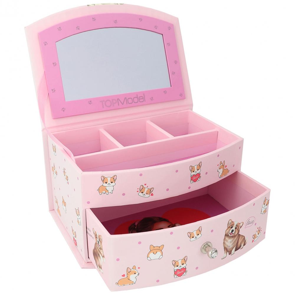 Depesche TOPModel Corgi Jewellery Box Hayden and Lotti Pink for Ages 6+ 12280_A