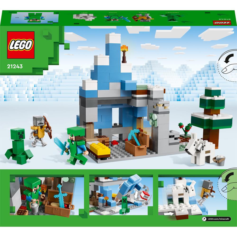 View 4 LEGO Minecraft The Frozen Peaks Building Set Toy 304 Piece for Ages 8+ 21243