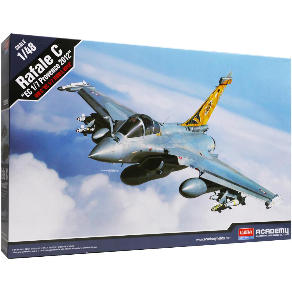 Academy French Rafale C EC 1/7 Provence 2012 Military Aircraft Model Kit Scale 1:48 12346