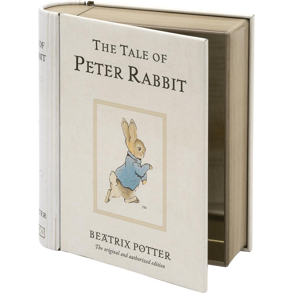 Beatrix Potter The Tale of Peter Rabbit Book Shaped Steel Storage Tin 9 x 11cm BP6062