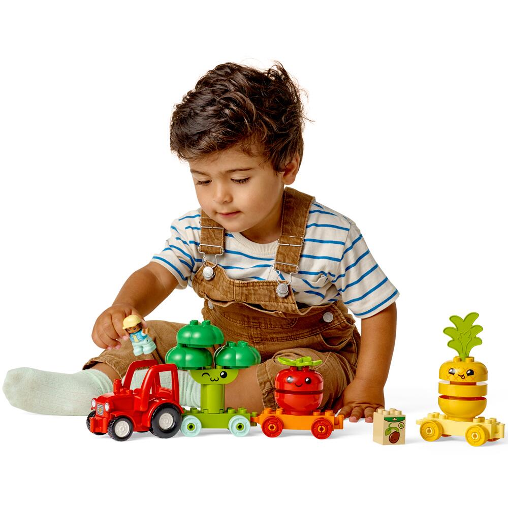 LEGO DUPLO My First Organic Market 10983, Fruit and Vegetables Toy Food  Set, Learn Numbers, Stacking Educational Toys for Toddlers 18 Months - 3  Years