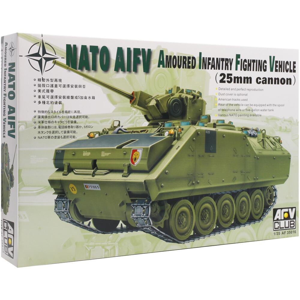 AFV Club NATO Armoured Infantry Fighting Vehicle 25mm Cannon Military Model Kit Scale 1:35 AF35016