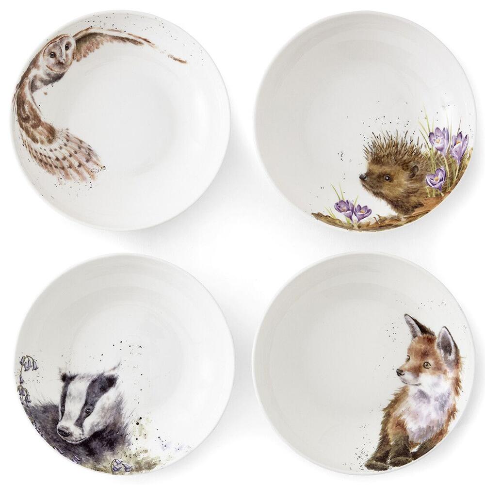 Royal Worcester Wrendale Countryside Animals PASTA BOWLS Set of 4 WNB4341-XB