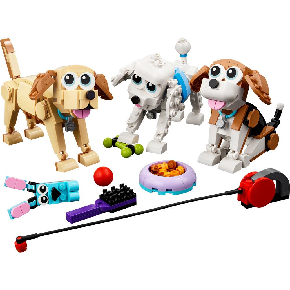 LEGO Creator Adorable Dogs 3-in-1 Building Set Toy 475 Pieces for