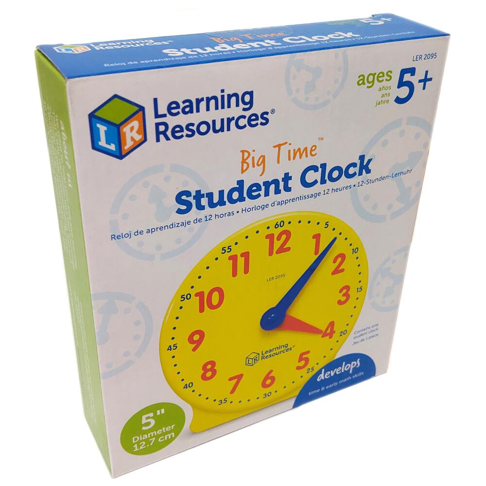 Learning Resources 12-Hour Student Clock 13cm LER2095