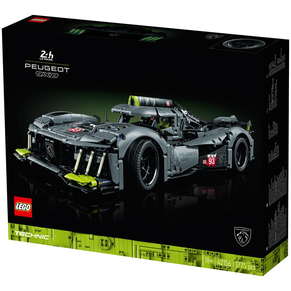 LEGO Technic PEUGEOT 9X8 24H Le Mans Hybrid Hypercar Building Set for Ages 18+ 42156