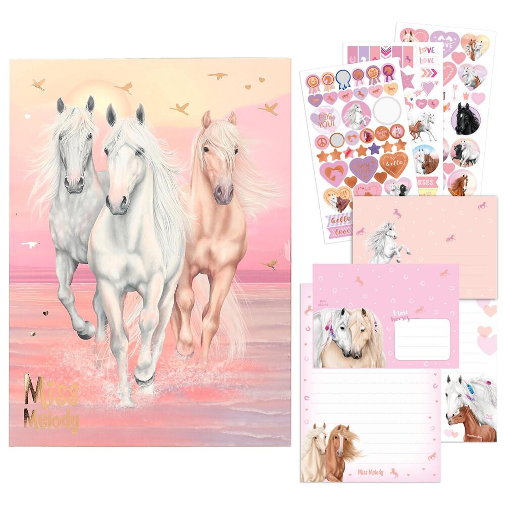 Depesche Miss Melody Sundown Horse Themed Letter Set with Stickers 12380_A
