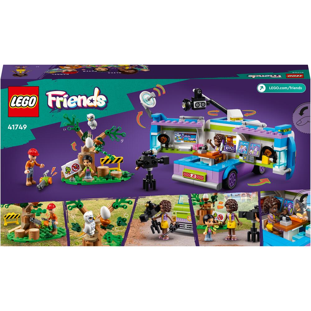 LEGO Friends Newsroom Van 446 Piece Building Set 41749 Ages 6