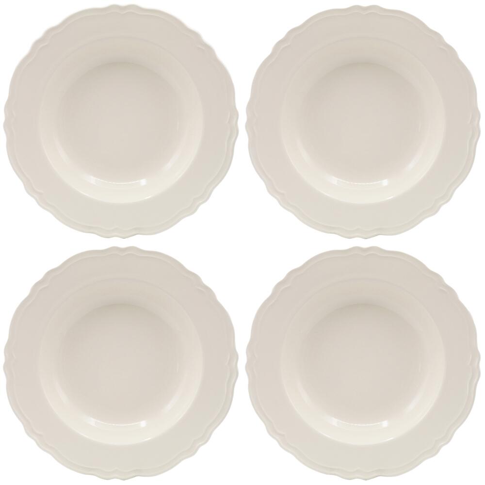 View 2 Royal Creamware Classic Salem SOUP BOWL 11" Pack of Four CL45