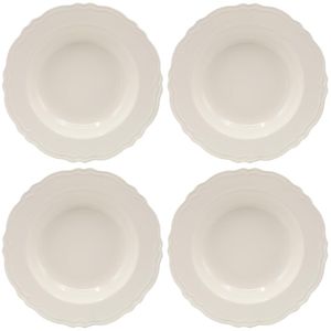 View 2 Royal Creamware Classic Salem SOUP BOWL 11" Pack of Four CL45