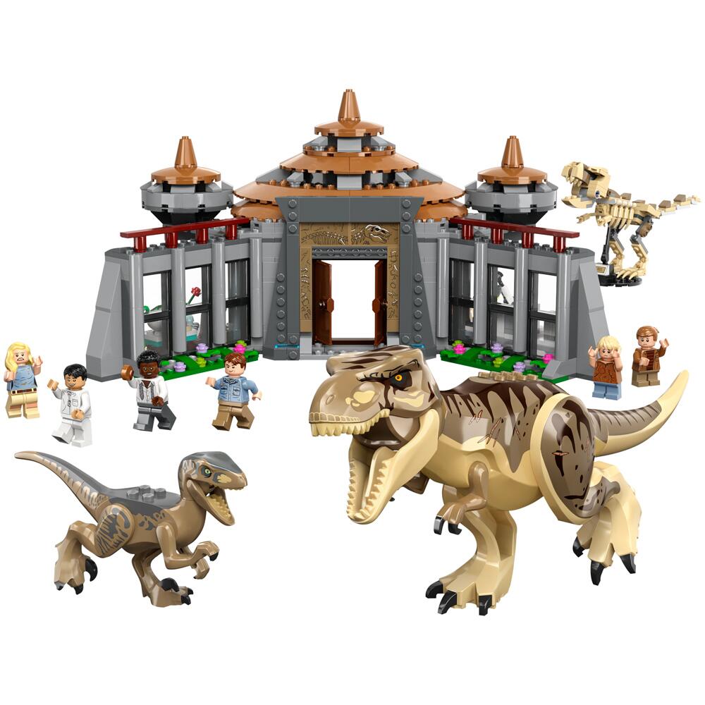 View 2 LEGO Jurassic World Visitor Centre T Rex & Raptor Attack 76961 Ages 12+ 76961