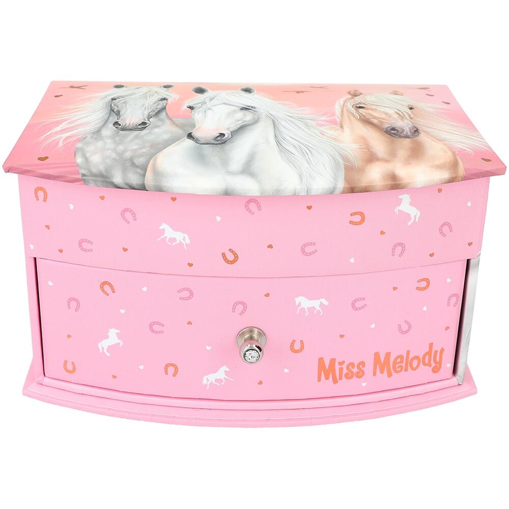 Depesche Miss Melody Sundown Jewelry Box For Girls - Pink With Horse Motif, Mirror & Drawer - View #11