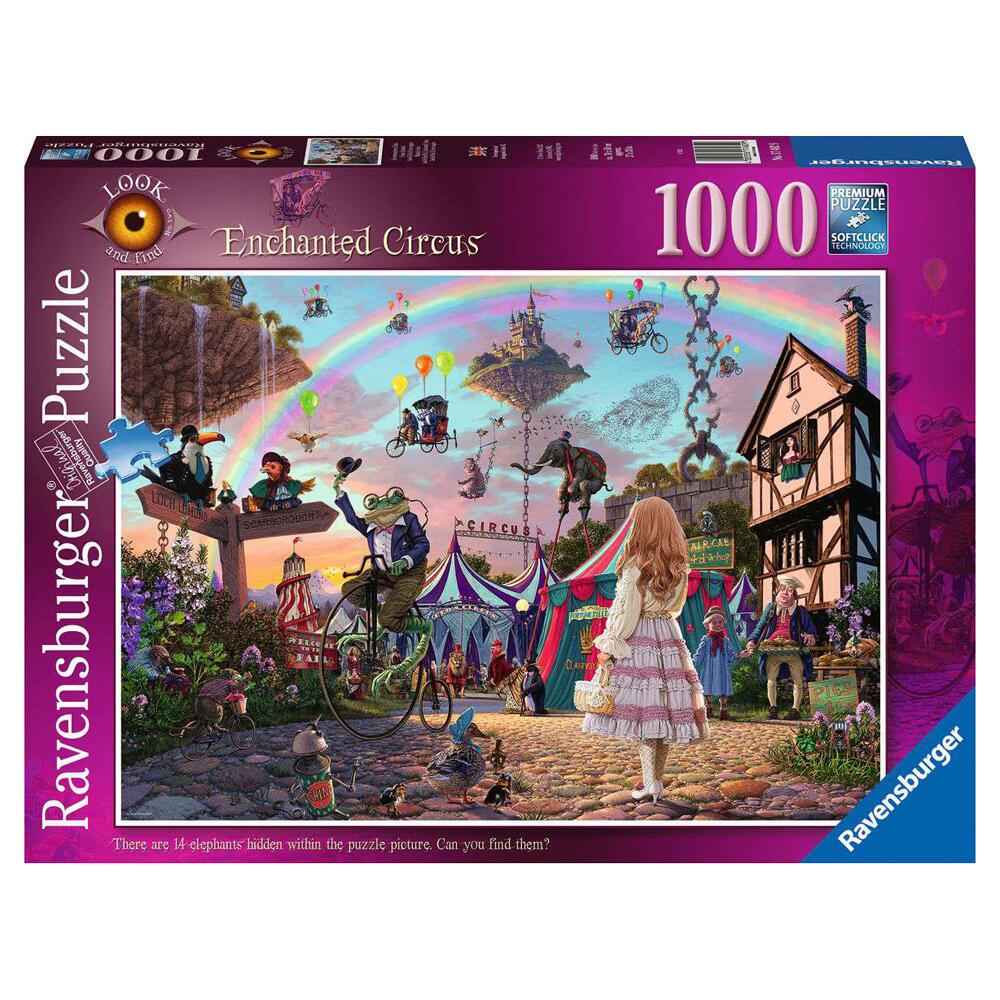 Ravensburger Look & Find No 2 Enchanted Circus 1000 Piece Jigsaw Puzzle 17482
