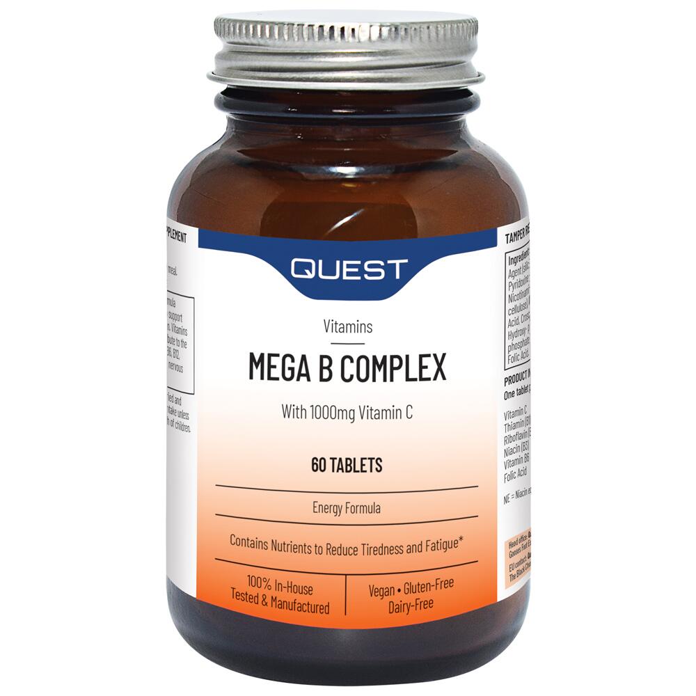 Quest Mega B Complex with Vitamin C 1000mg 60 TABLETS Q1204