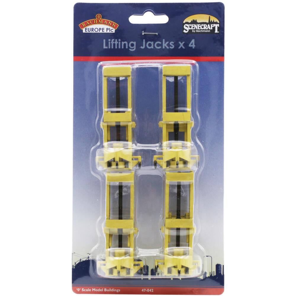 Scenecraft Lifting Jacks Set of 4 Model Railway Accessory 0 Gauge 143