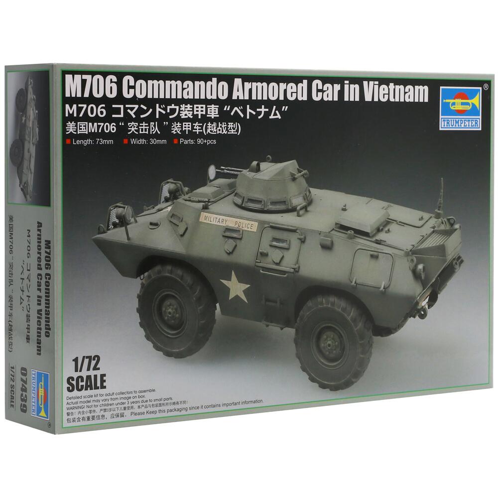 Trumpeter M706 Commando Armoured Car Vietnam Model Kit Scale 1/72 07439