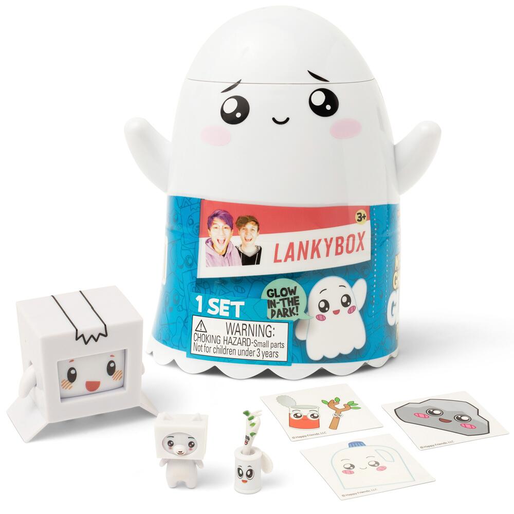 View 4 LankyBox Mystery GHOSTLY GLOW Egg with Surprise Figures 0LA-28006CO