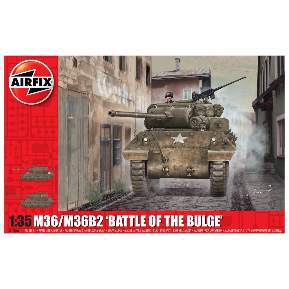 Airfix M36/M36B2 Battle of The Bulge Tank Model Kit Scale 1/35 A1366