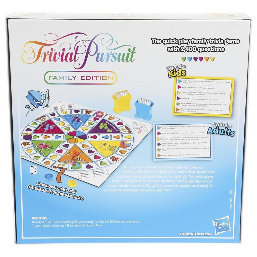 Trivial Pursuit: Family Edition  Board game recommendations 2023