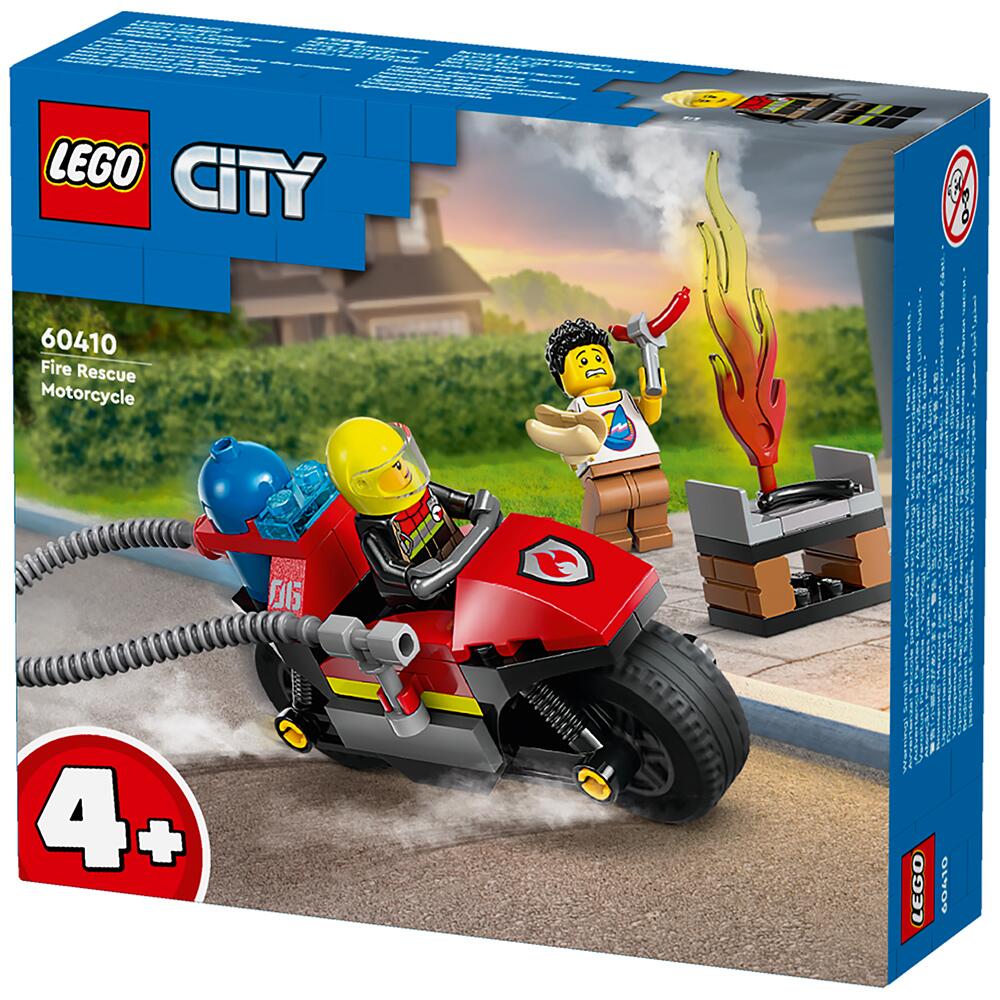 LEGO City Fire Rescue Motorcycle Building Set 60410 Ages 4+