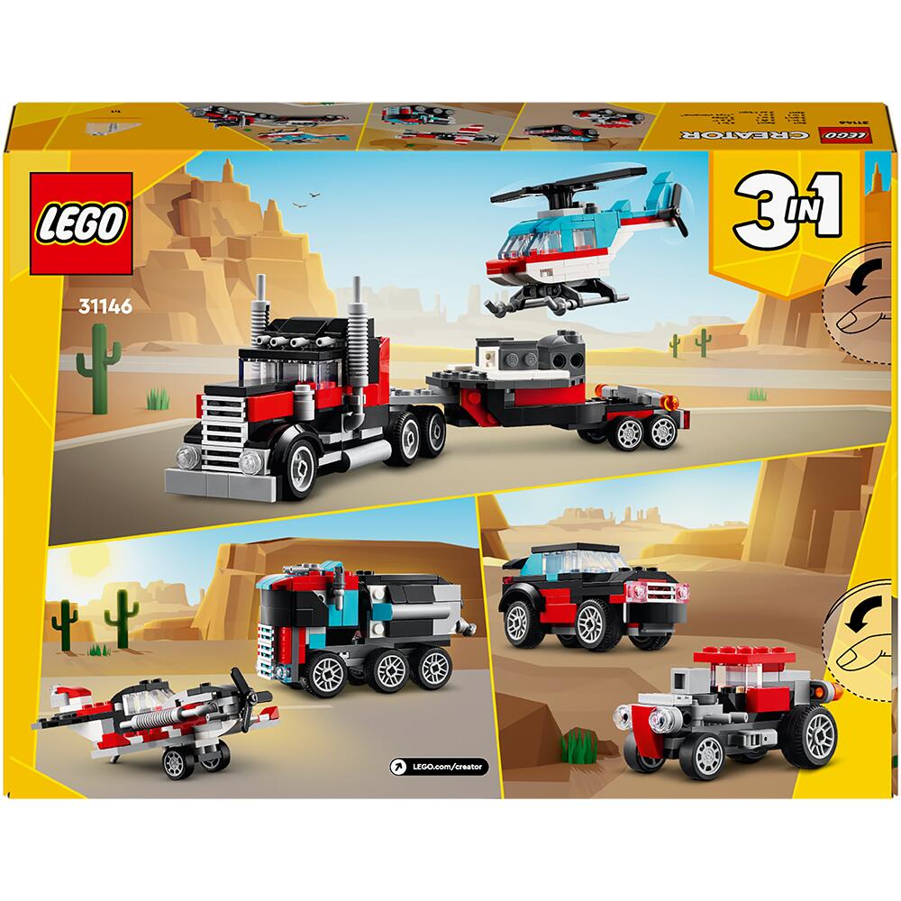 LEGO Creator Flatbed Truck with Helicopter Building Set 31146