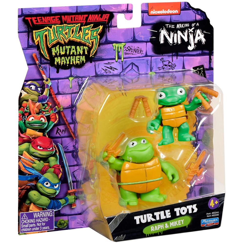 Teenage Mutant Ninja Turtles Mutant Mayhem Turtle Tots RAPH & MIKEY Figures 83291