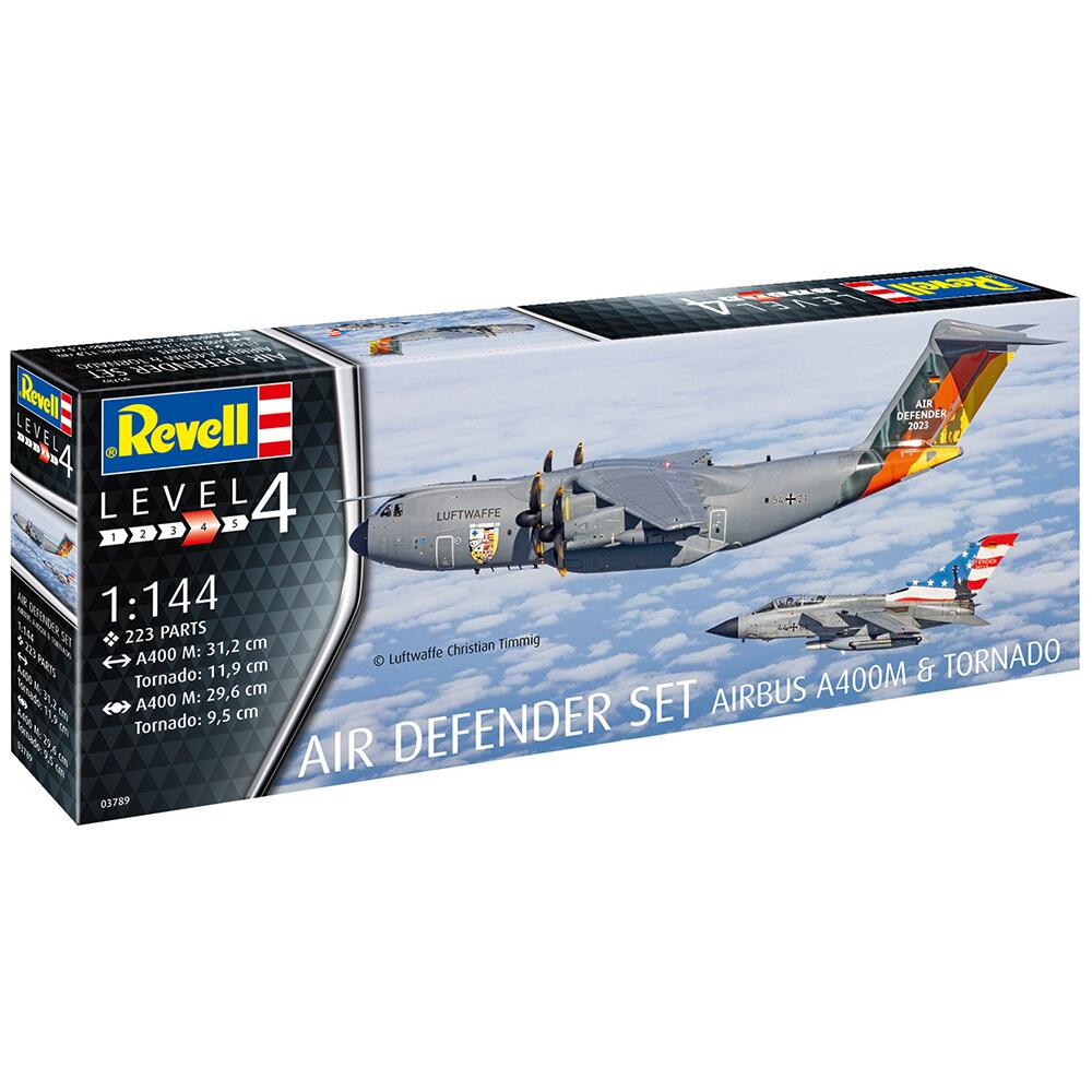 Revell Air Defender Set Airbus A400M & Tornado Model Kit Scale 1:144 03789