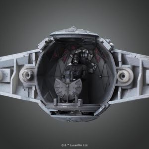 View 5 Bandai Star Wars Darth Vader's TIE Advanced X 1 Model Kit Scale 1:72 01214