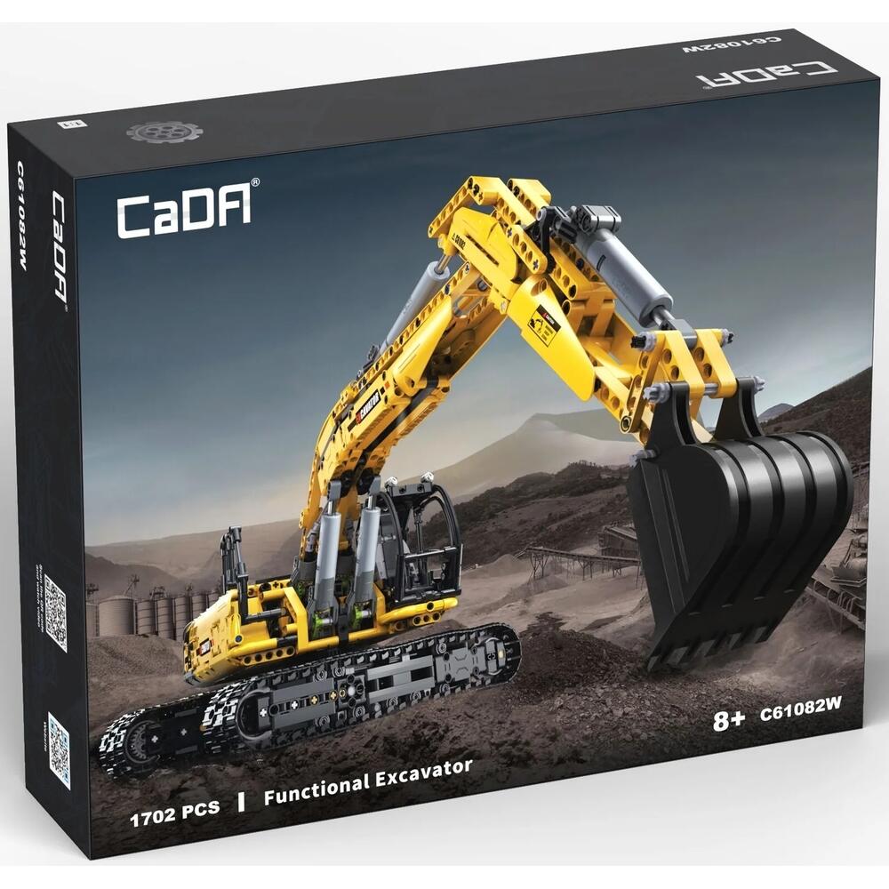 CaDA Functional Excavator Construction Toy 1702 Pieces C61082W
