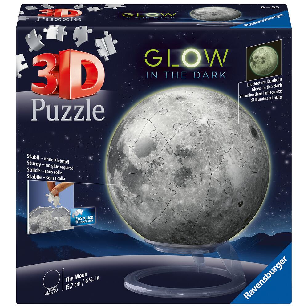Ravensburger Glow in the Dark Moon 72 Piece 3D Puzzle 11586