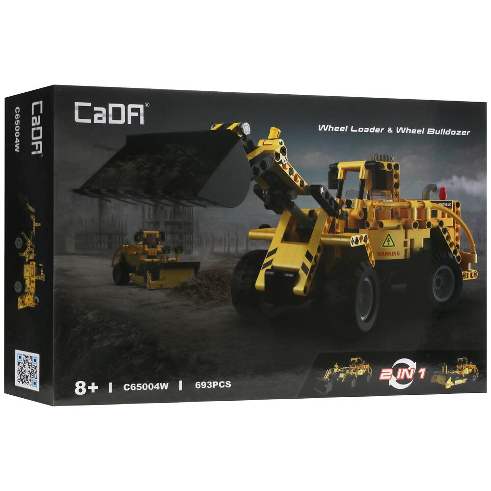 CaDA Wheel Loader & Wheel Bulldozer Construction Toy C65004W