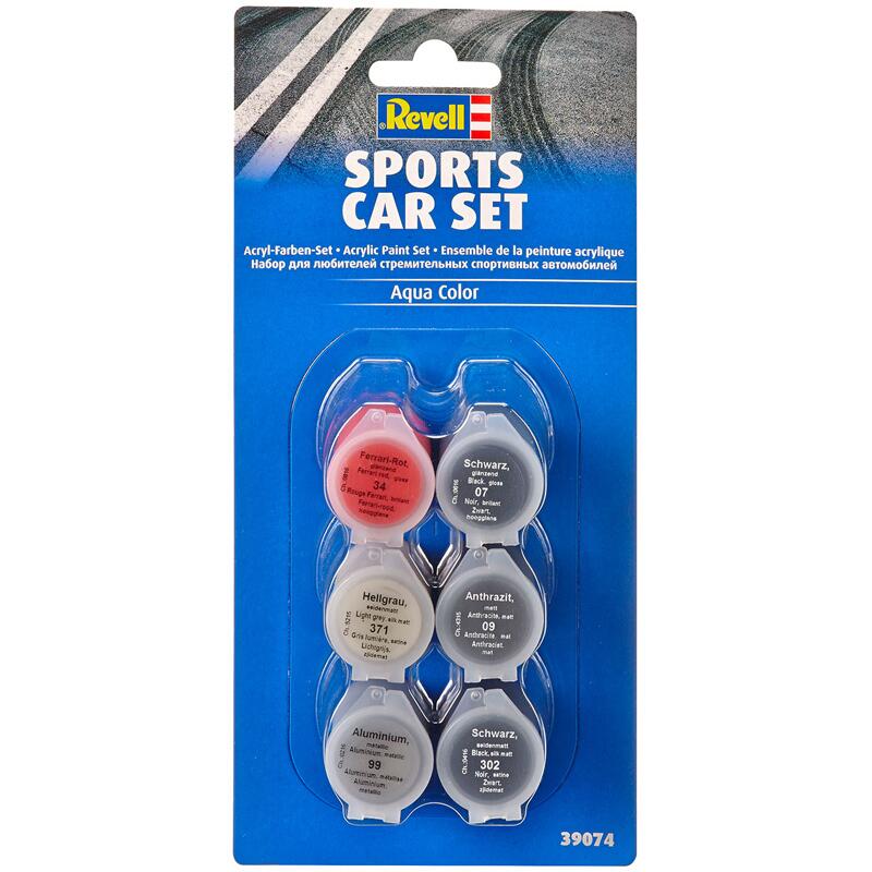 Revell SPORTS CAR Acrylic Paint Set 6 PACK 39074