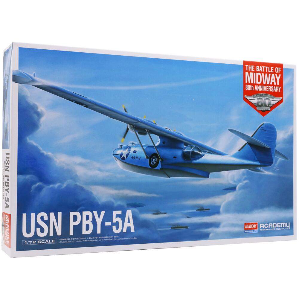 Academy USN PBY-5A Battle of Midway Military Aircraft Model Kit Scale 1:72 12573