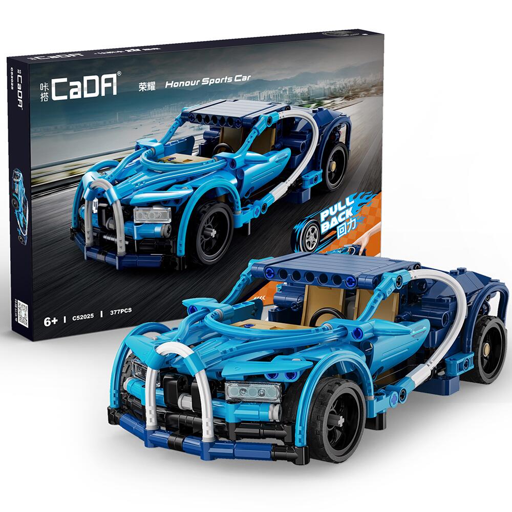 CaDA Honour Pull-Back Sports Car Construction Set Toy Scale 1:18 C52025W