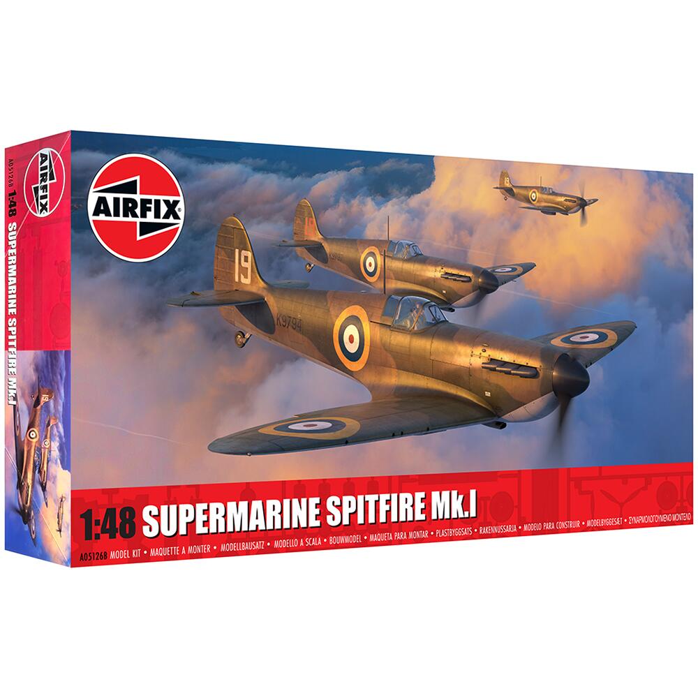 Airfix Supermarine Spitfire Mk.I Aircraft Model Kit Scale 1:48 A05126B