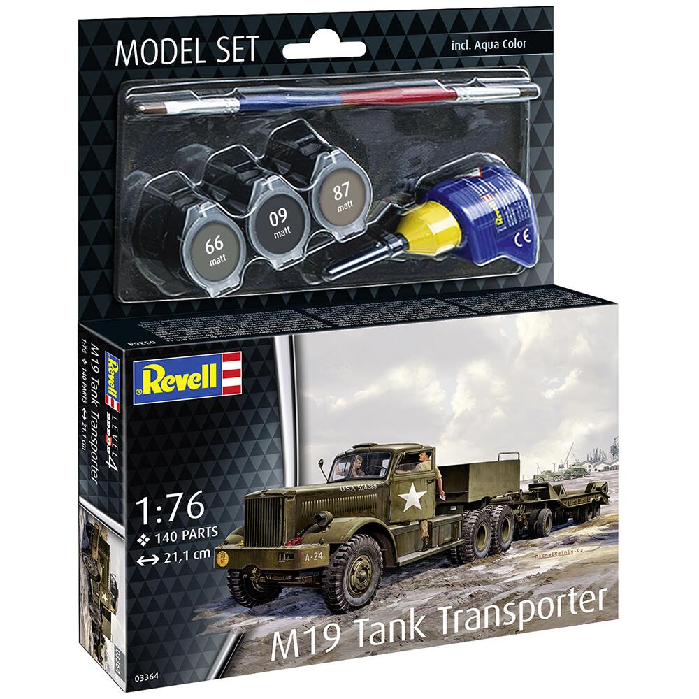 Revell M19 Tank Transporter Military Model SET Scale 1:76 63364