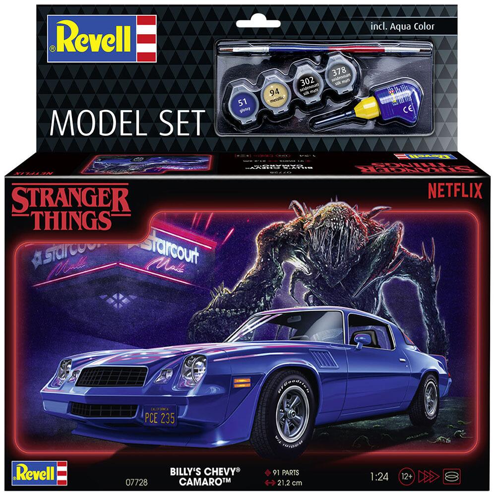 Revell Stranger Things Billy's Chevrolet Camaro Car Model SET Scale 1:24 67728