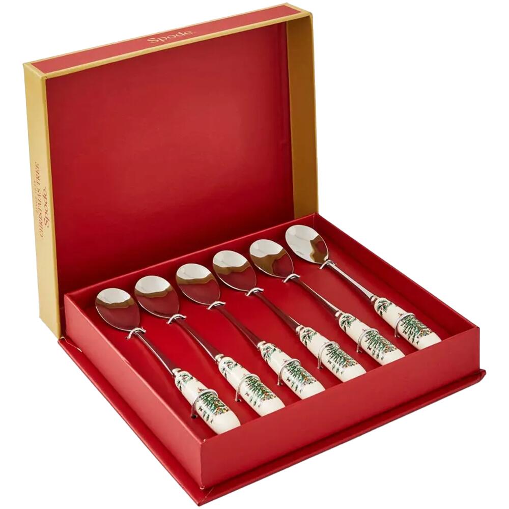 Spode Christmas Tree Teaspoons Set of