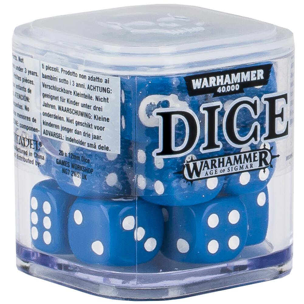 Warhammer 12mm D6 Set of 20 Dice ASSORTED COLOURS