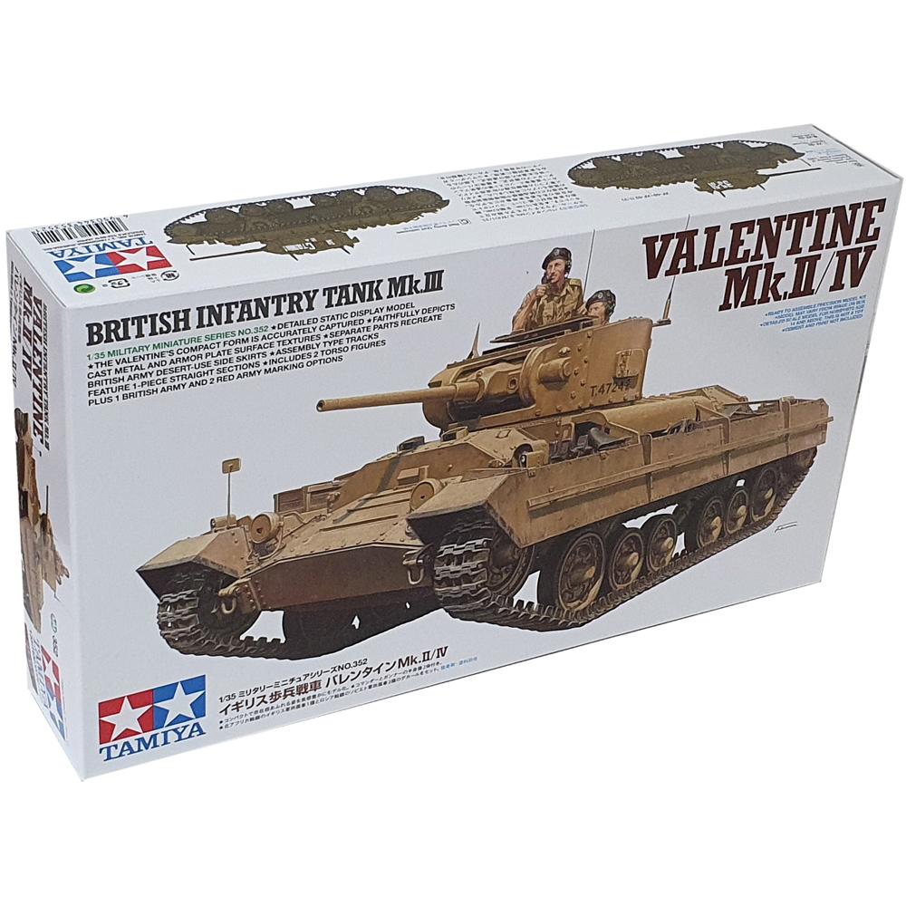 Tamiya Valentine Mkiiiv British Tank Model Set Scale 135