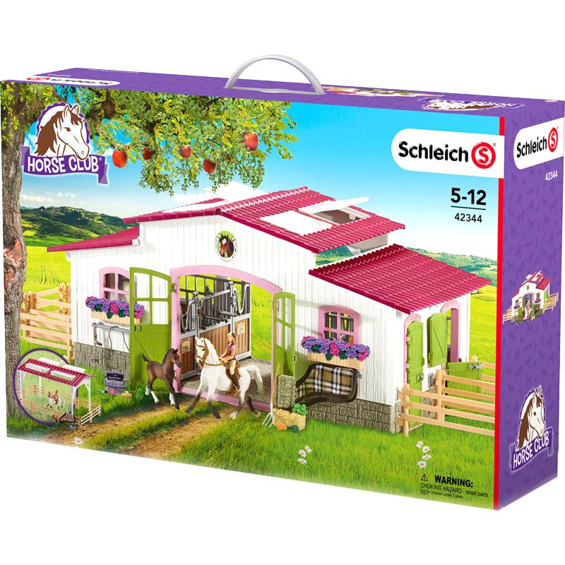 Schleich horse club 42344 riding sales centre with rider and horses figurine