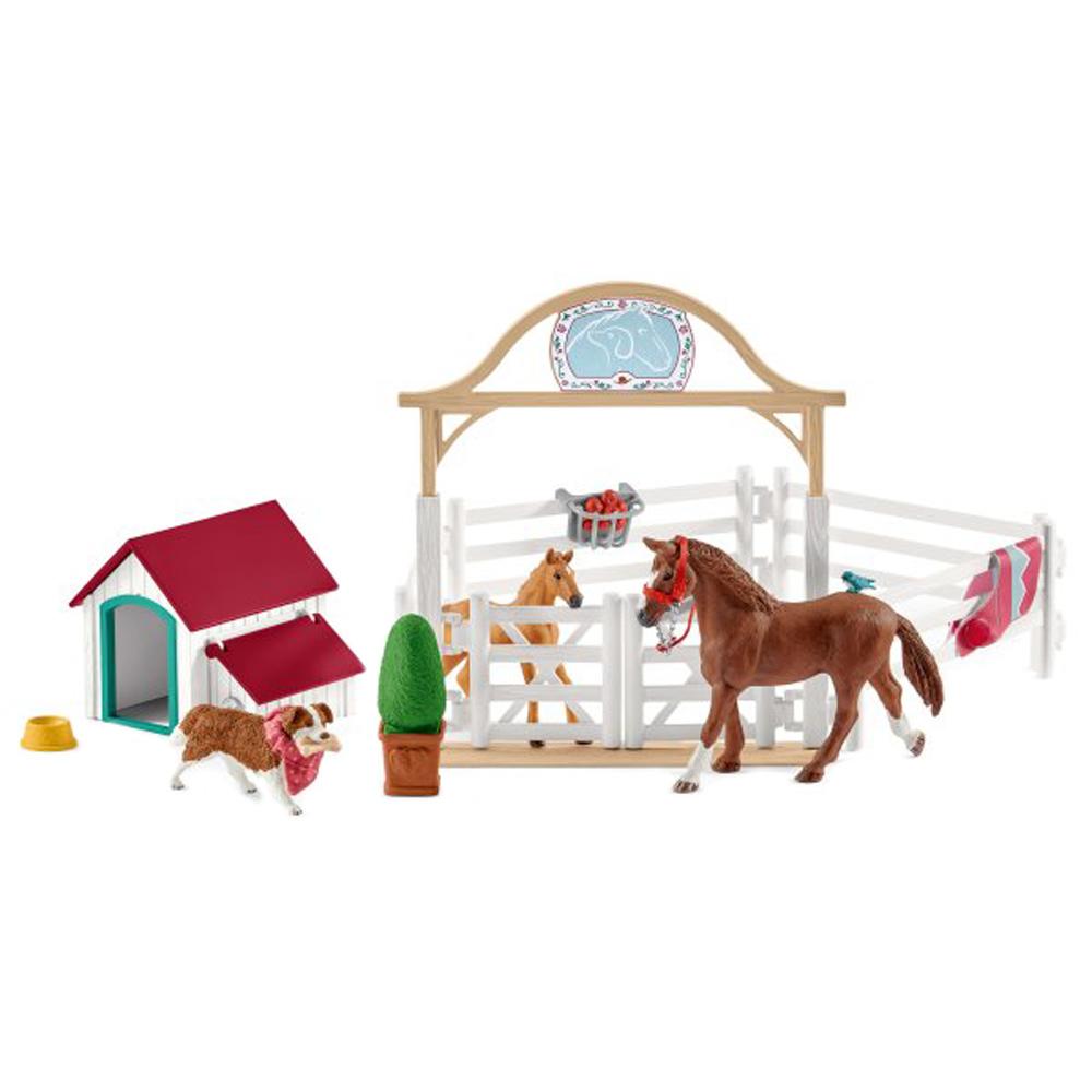 Schleich horse club hannahs guest horses with ruby the dog playset