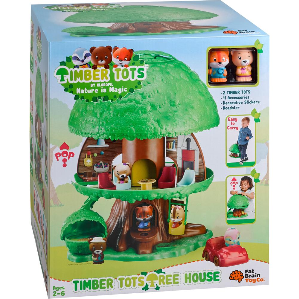Timber Tots Tree House with Carry Handle Playset