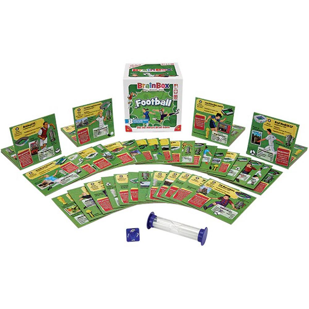 Brainbox Football Quiz Card Game with 55 Cards for Ages 8+