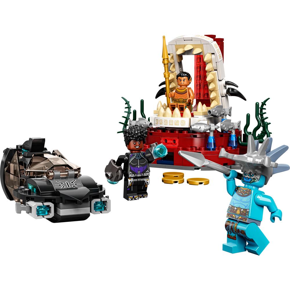 View 2 LEGO Marvel Black Panther Wakanda Forever King Namor’s Throne Room Building Set 76213