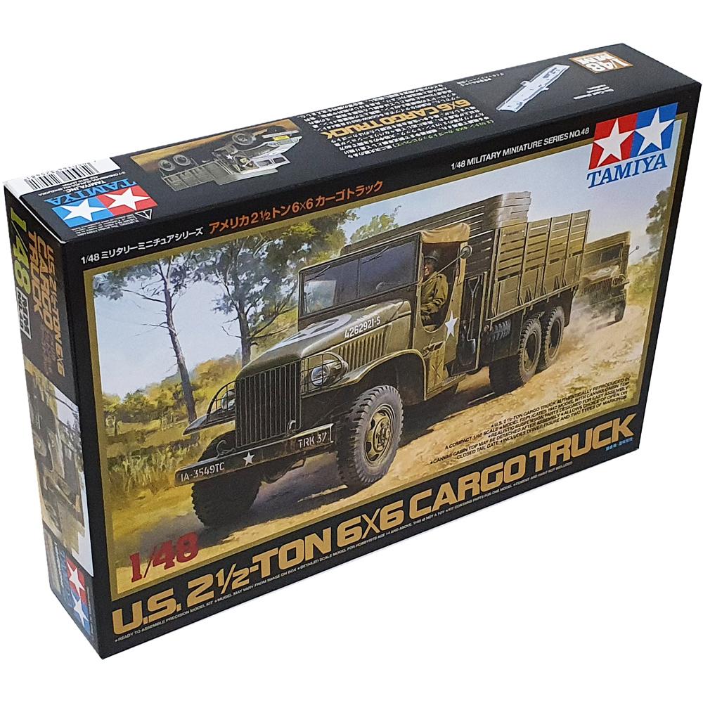 Tamiya U.S 2½ Ton 6x6 WWII Cargo Truck Plastic Model Kit Scale 1:48 THC32548