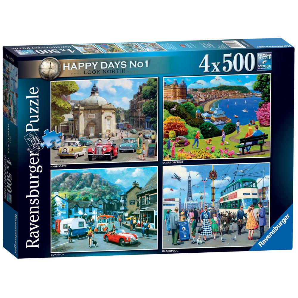 Ravensburger Happy Days No.1 Look North 4 x 500 Piece Jigsaw Puzzles 15032