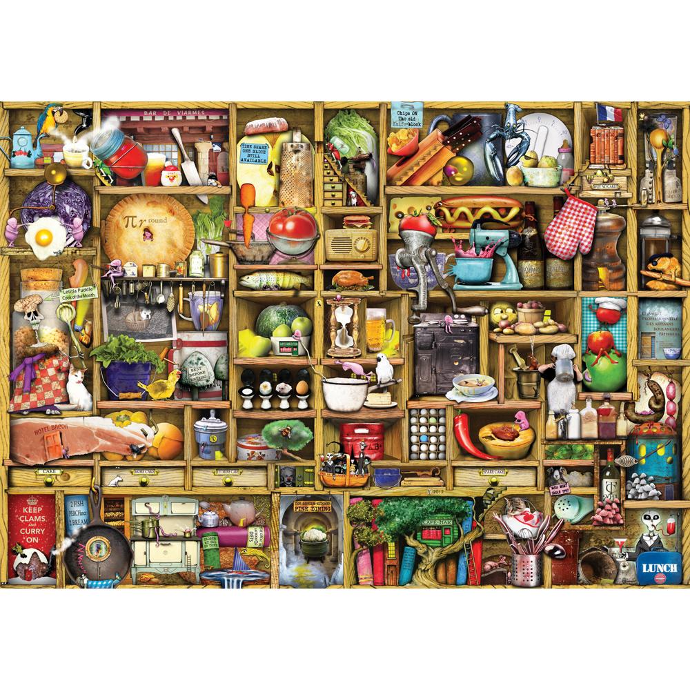 View 2 Ravensburger The Curious Cupboard No.1 The Kitchen Cupboard 1000 Piece Jigsaw Puzzle 19107