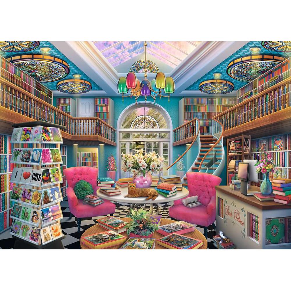 View 2 Ravensburger The Book Palace 1000 Piece Jigsaw Puzzle 16959